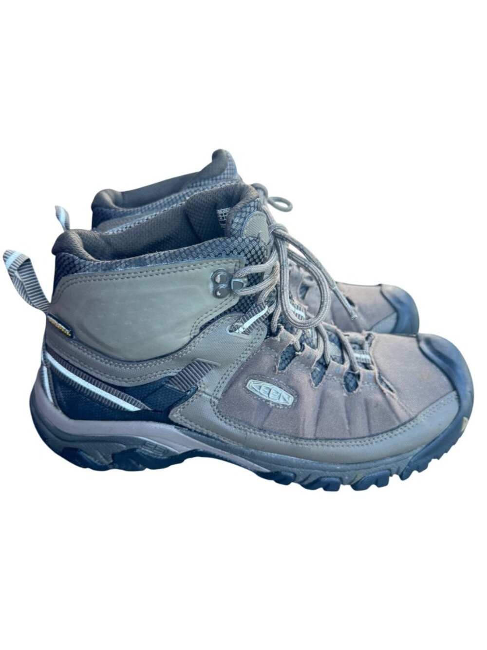 KEEN Targhee II Mid Waterproof Hiking Boots Grey Blue Men Size 10.5